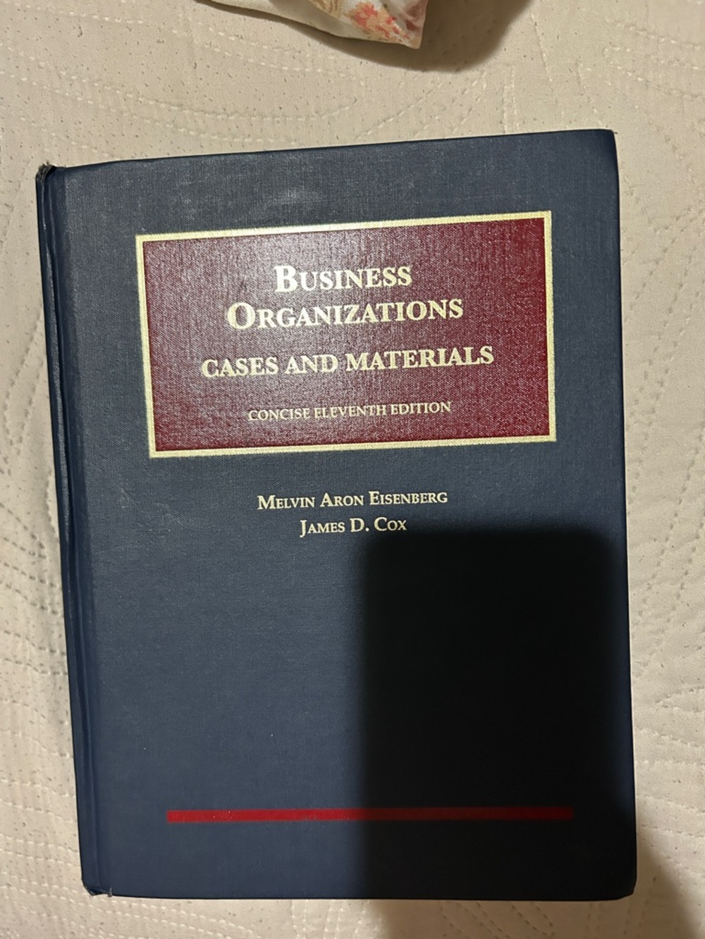 Business Organizations Cases and Materials - Navy Blue Hardcover
